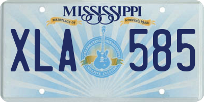 MS license plate XLA585