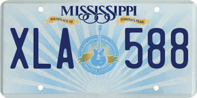 MS license plate XLA588