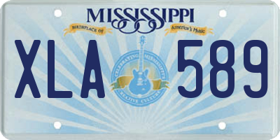 MS license plate XLA589