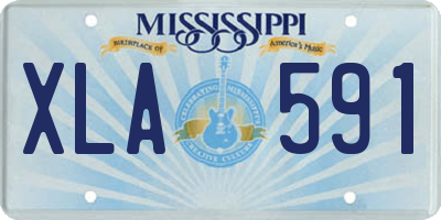 MS license plate XLA591
