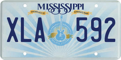 MS license plate XLA592