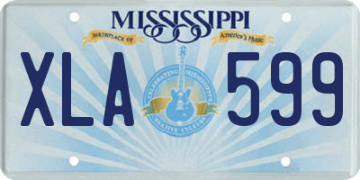 MS license plate XLA599