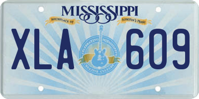 MS license plate XLA609