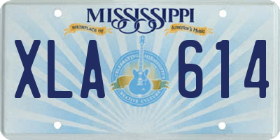 MS license plate XLA614