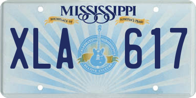 MS license plate XLA617