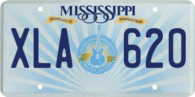 MS license plate XLA620