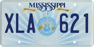 MS license plate XLA621