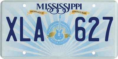 MS license plate XLA627