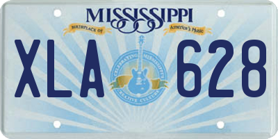 MS license plate XLA628