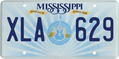 MS license plate XLA629