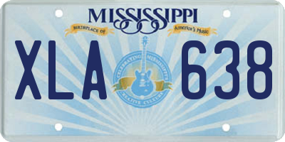 MS license plate XLA638