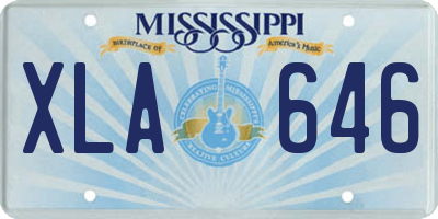 MS license plate XLA646