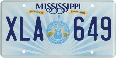 MS license plate XLA649