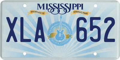 MS license plate XLA652