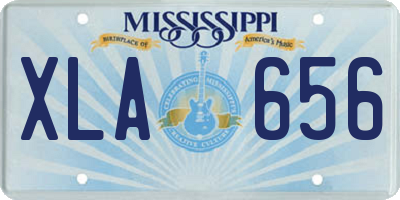 MS license plate XLA656