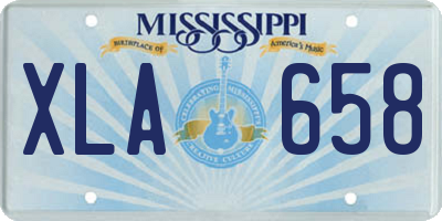 MS license plate XLA658