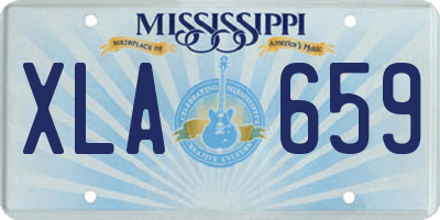 MS license plate XLA659