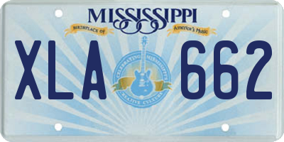 MS license plate XLA662