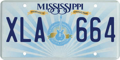MS license plate XLA664