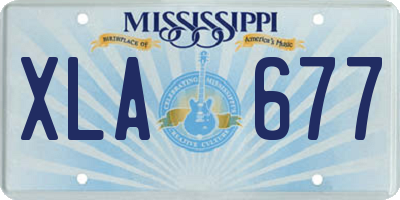 MS license plate XLA677