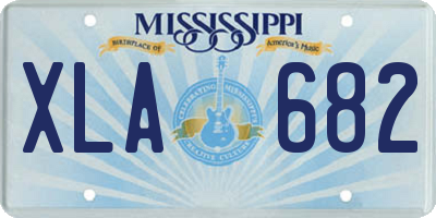 MS license plate XLA682