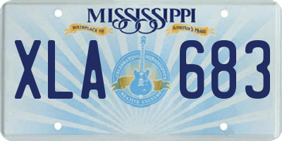 MS license plate XLA683