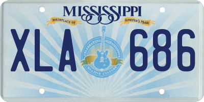 MS license plate XLA686