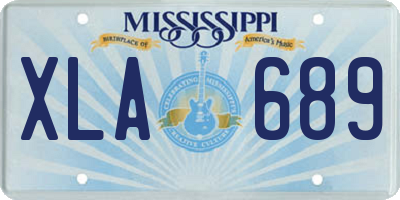 MS license plate XLA689