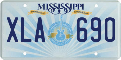 MS license plate XLA690