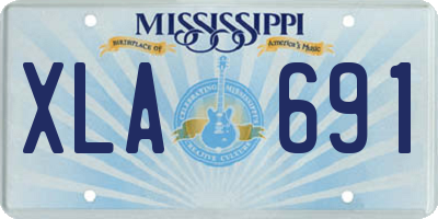 MS license plate XLA691