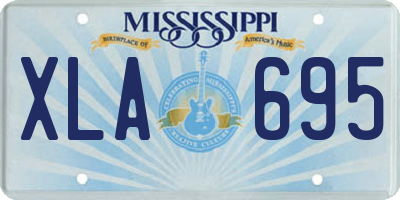 MS license plate XLA695