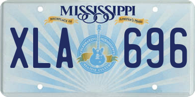 MS license plate XLA696