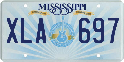 MS license plate XLA697