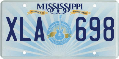 MS license plate XLA698