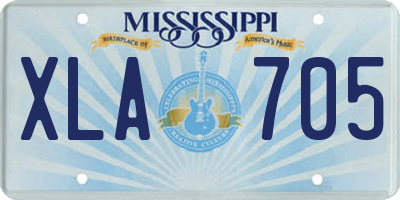 MS license plate XLA705