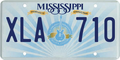 MS license plate XLA710