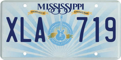 MS license plate XLA719