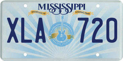 MS license plate XLA720