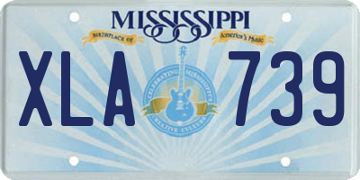 MS license plate XLA739