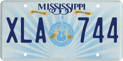 MS license plate XLA744
