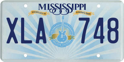 MS license plate XLA748