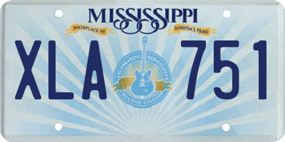 MS license plate XLA751