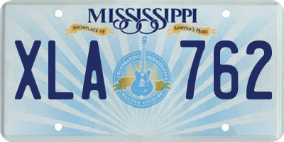 MS license plate XLA762