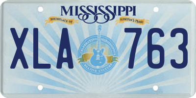 MS license plate XLA763