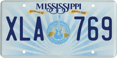MS license plate XLA769