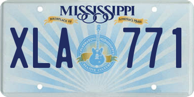 MS license plate XLA771