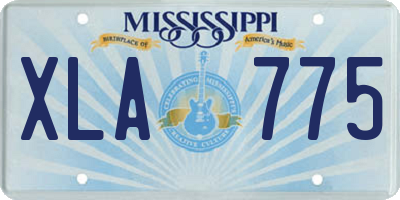 MS license plate XLA775