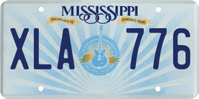 MS license plate XLA776