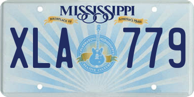 MS license plate XLA779