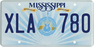 MS license plate XLA780